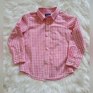 Children's Place Coral Gingham Button-up Sz 4T